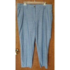 Talbots size 14 light blue Relaxed Chino 100% cotton pants straight leg